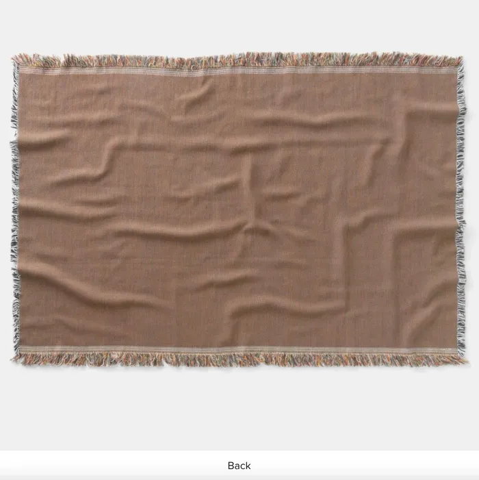 Necklaces Fringed Throw Blanket Teal and Brown ZAZZLE