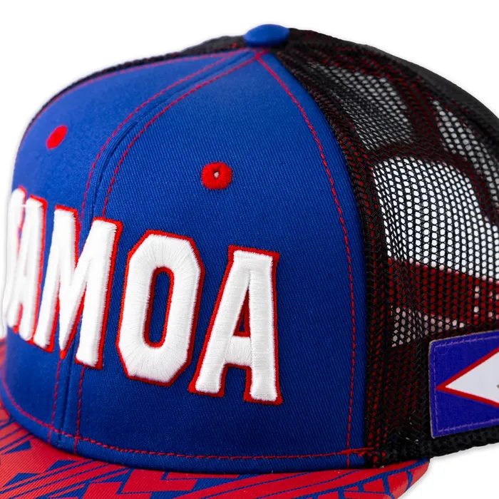 Necklaces GREATMOUNTAINWE Flat Visor Samoa Ball Cap with Mesh Back Royal and Red