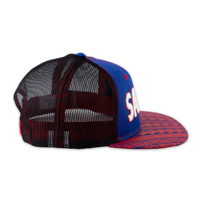 Necklaces GREATMOUNTAINWE Flat Visor Samoa Ball Cap with Mesh Back Royal and Red