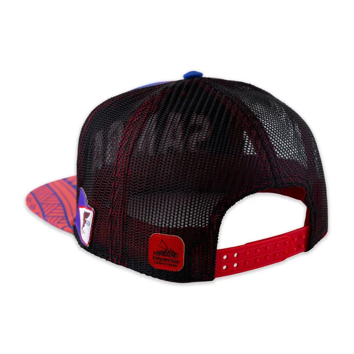 Necklaces GREATMOUNTAINWE Flat Visor Samoa Ball Cap with Mesh Back Royal and Red