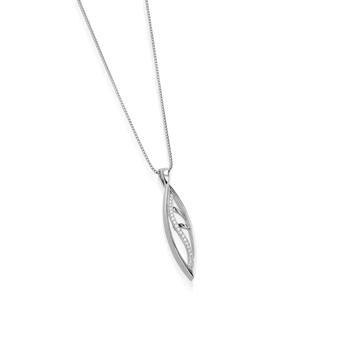 Necklaces John Atencio Bellagio Pave Diamond Drop Pendant Necklace