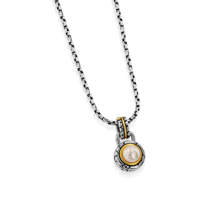 Necklaces John Atencio Solar Eclipse Pearl Pendant Necklace
