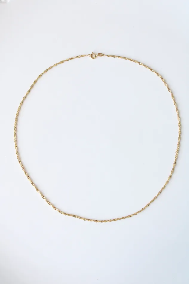 Necklaces Jubilee Thrift 14KT Yellow Gold Twist Chain Necklace