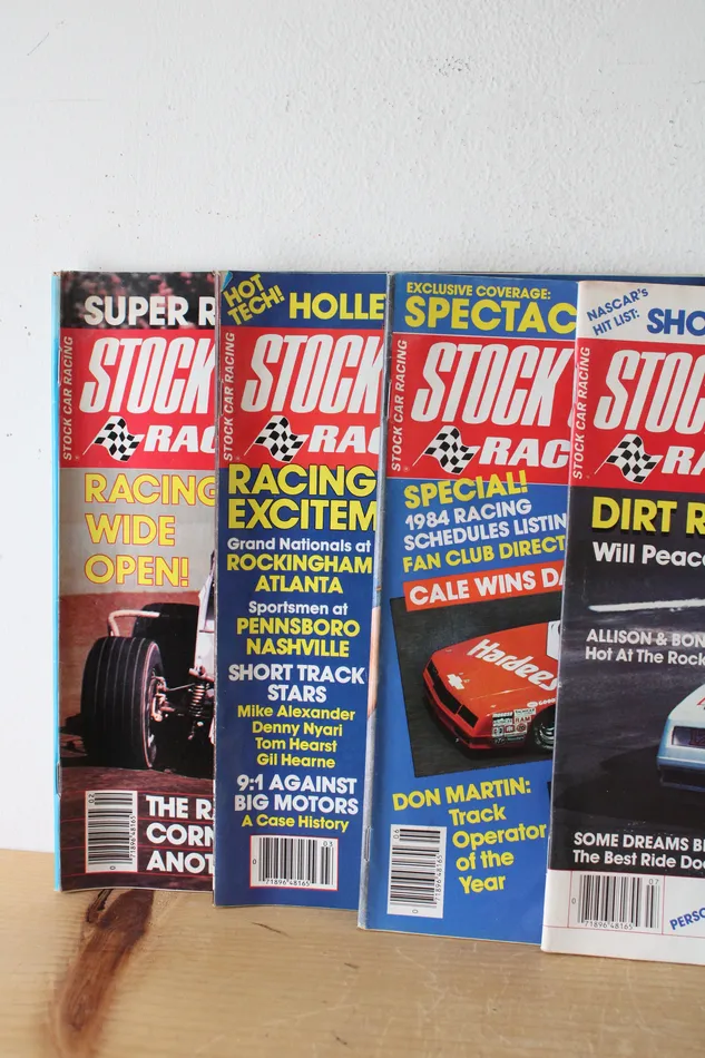 Necklaces Jubilee Thrift Vintage Stock Car Racing Magazines Lot Of 5