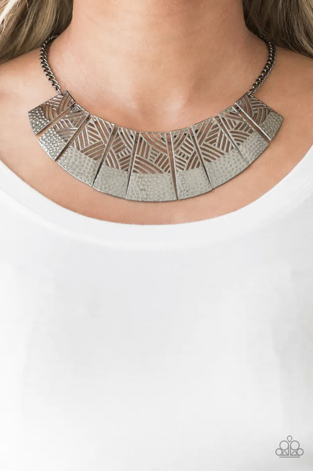 Necklaces Jungle Cat Jam Black Paparazzi Accessories