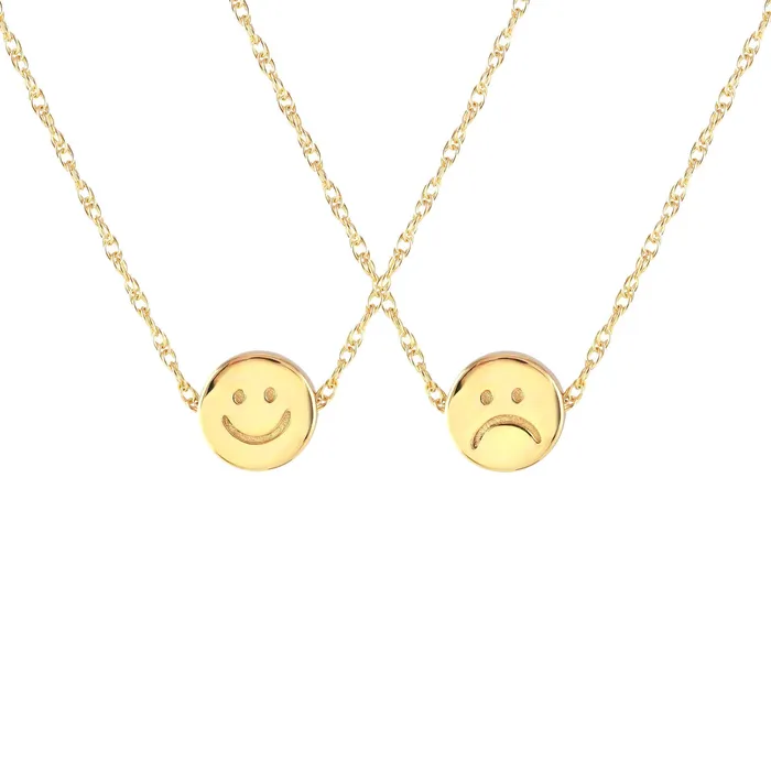 Necklaces Kris Nations Happy Sad Chain Necklace