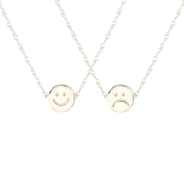 Necklaces Kris Nations Happy Sad Chain Necklace