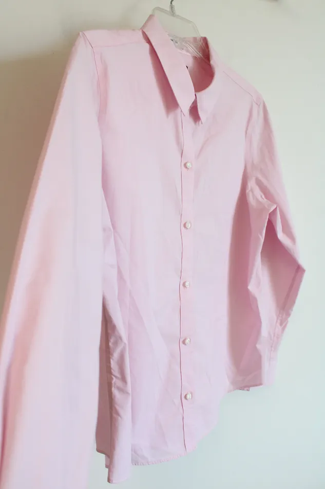 Necklaces Liz Claiborne Liz Claiborne Career Light Pink Button Down Shirt Petite XL