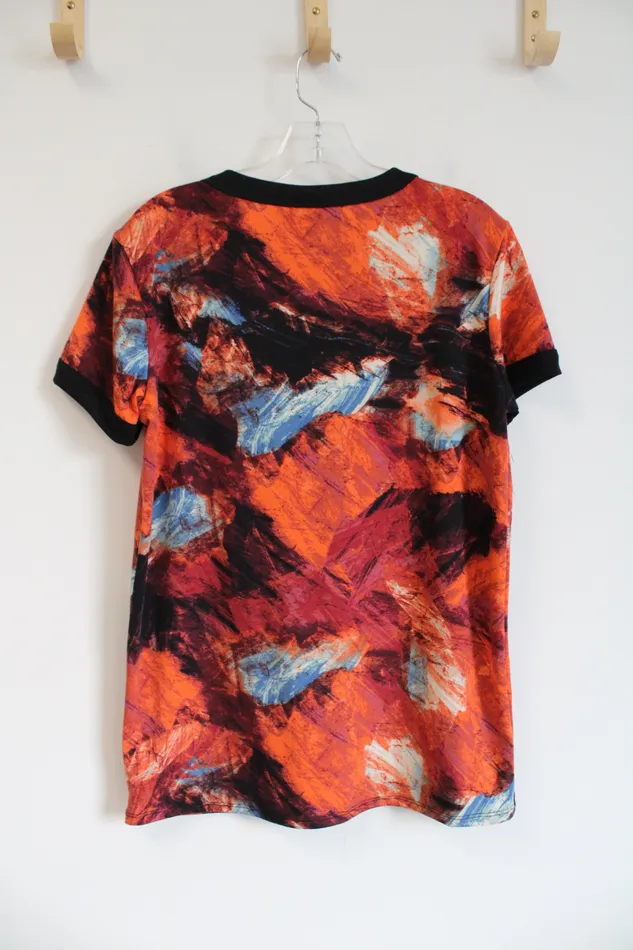 Necklaces LuLaRoe Red and Orange Short Sleeved Top M LuLaRoe