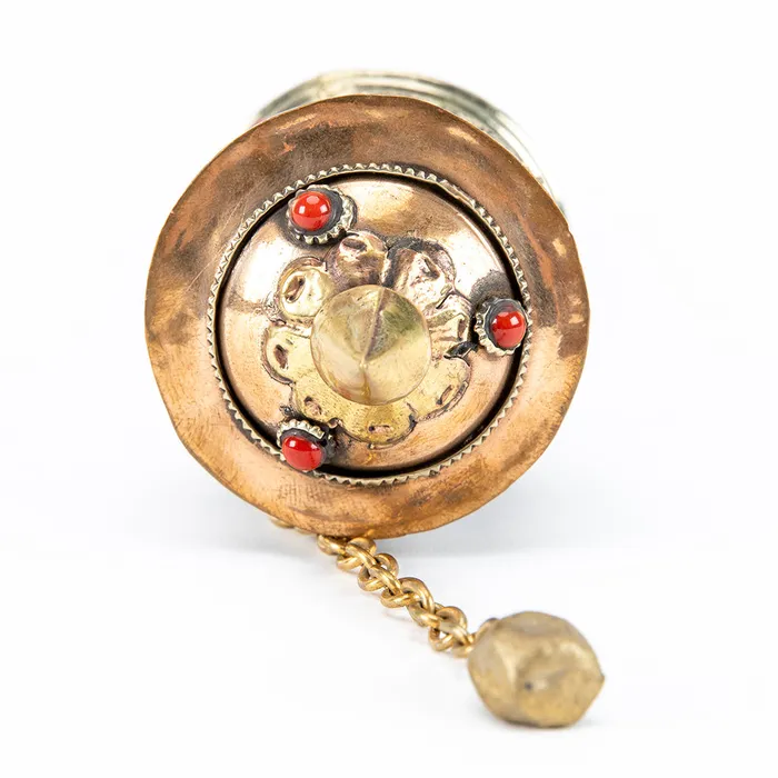 Necklaces Nirvana Mala Handheld Prayer Wheel with 8 Auspicious Symbols