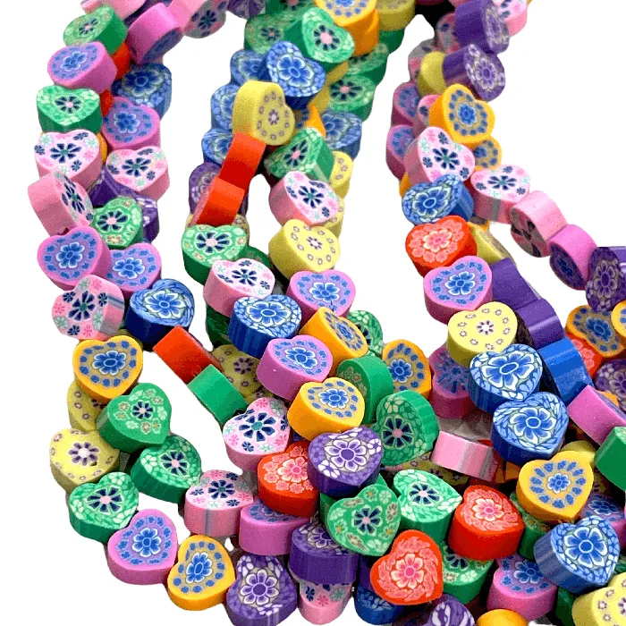 Necklaces Peppy Beads 10mm Polymer Clay Heart Charms10 Beads in a Pack Necklaces Peppy Beads 10mm Polymer Clay Heart Charms10 Beads in a Pack