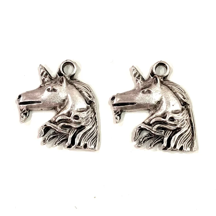 Necklaces Peppy Beads Antique Silver Plated Unicorn Pendants Silver Plated Unicorn Pendant