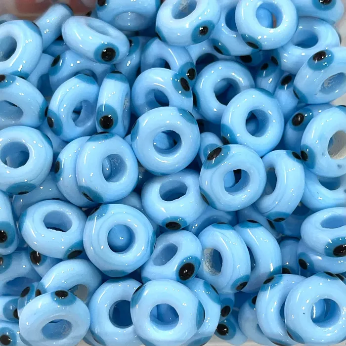 Necklaces Peppy Beads Hand Made Large Hole Evil Eye Beads Pandora Fit Glass Beads 5 Pcs in a pack Necklaces Peppy Beads Hand Made Large Hole Evil Eye Beads Pandora Fit Glass Beads 5 Pcs in a pack