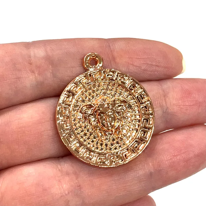 Necklaces Peppy Beads Medusa Rose Gold Plated Pendant