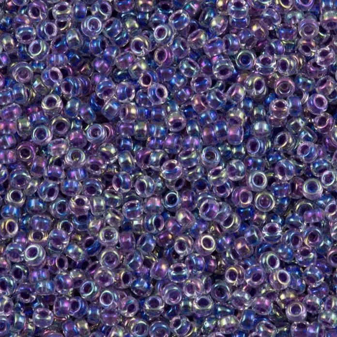 Necklaces Peppy Beads Miyuki Seed Beads 60 Amethyst Lined Crsytal AB 0274
