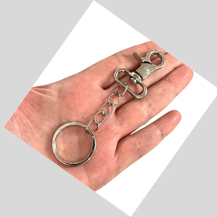 Necklaces Peppy Beads Rhodium Plated KeyringKeychains with Large Swivel Clasp Necklaces Peppy Beads Rhodium Plated KeyringKeychains with Large Swivel Clasp
