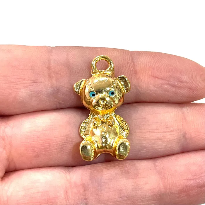 Necklaces Peppy Beads Teddy Bear 24Kt Gold Plated Charm a member of our Bear Family Necklaces Peppy Beads Teddy Bear 24Kt Gold Plated Charm a member of our Bear Family