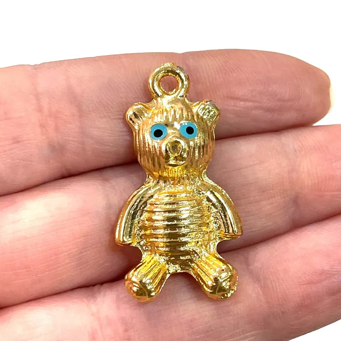 Necklaces Peppy Beads Teddy Bear 24Kt Gold Plated Charm a member of our Bear Family Necklaces Peppy Beads Teddy Bear 24Kt Gold Plated Charm a member of our Bear Family