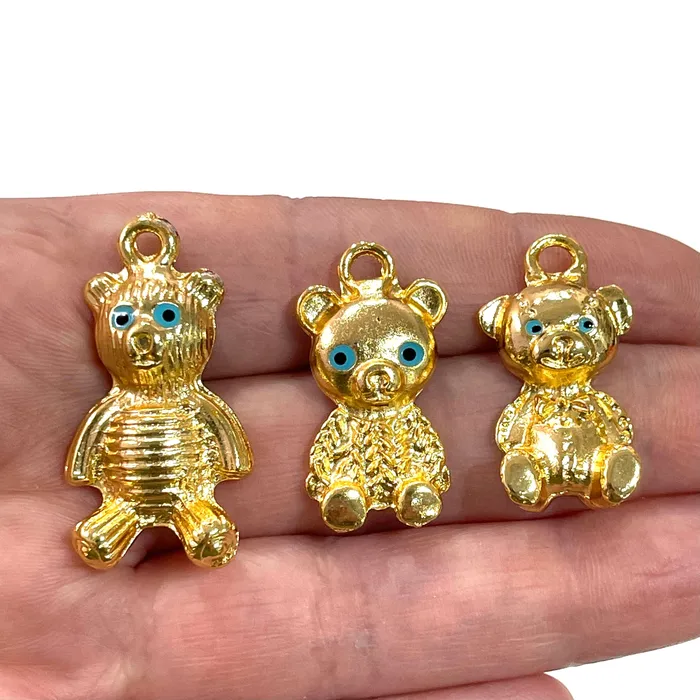 Necklaces Peppy Beads Teddy Bear 24Kt Gold Plated Charm a member of our Bear Family Necklaces Peppy Beads Teddy Bear 24Kt Gold Plated Charm a member of our Bear Family