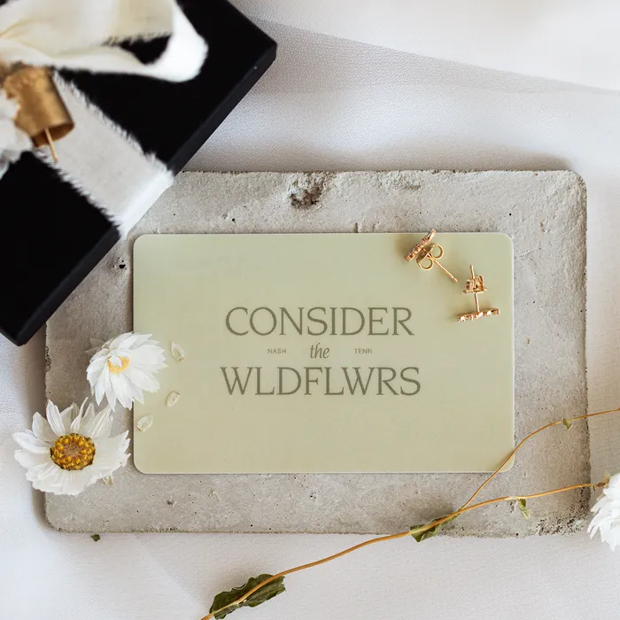 Necklaces Physical Gift Card Consider the Wldflwrs