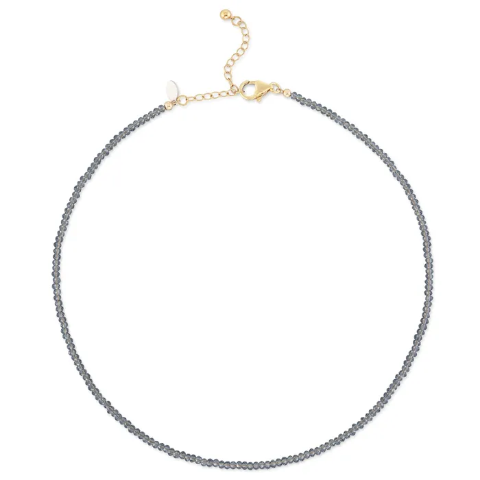 Necklaces RACHEL LYNN CHICAGO 2mm Itsy Sheer Denim Blue Quartz Beaded Necklace Necklaces RACHEL LYNN CHICAGO 2mm Itsy Sheer Denim Blue Quartz Beaded Necklace