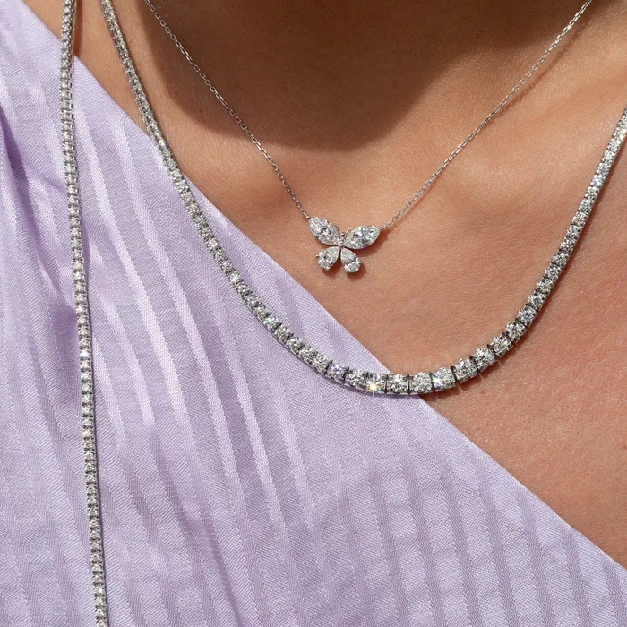 Necklaces White Gold All The Way Graduated 465cts Diamond 1800 Tennis Necklace RACHEL LYNN CHICAGO