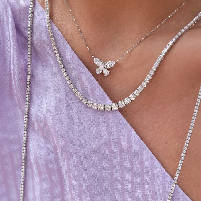 Necklaces White Gold All The Way Graduated 465cts Diamond 1800 Tennis Necklace RACHEL LYNN CHICAGO