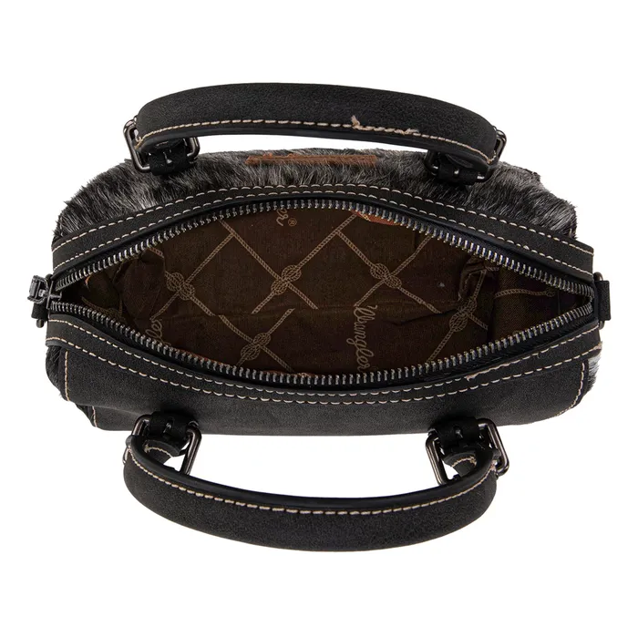 Necklaces Wrangler Genuine HairOn Cowhide Barrel BagCrossbody Black MONTANA WEST