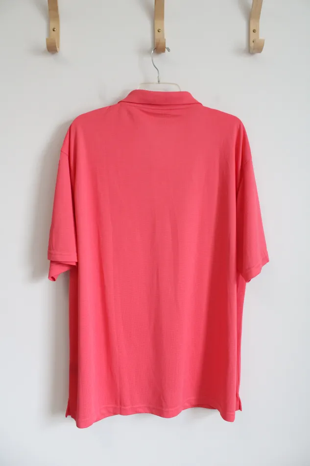 NEW Architect Golf Performance Salmon Pink Polo Shirt XXL Architect Earrings