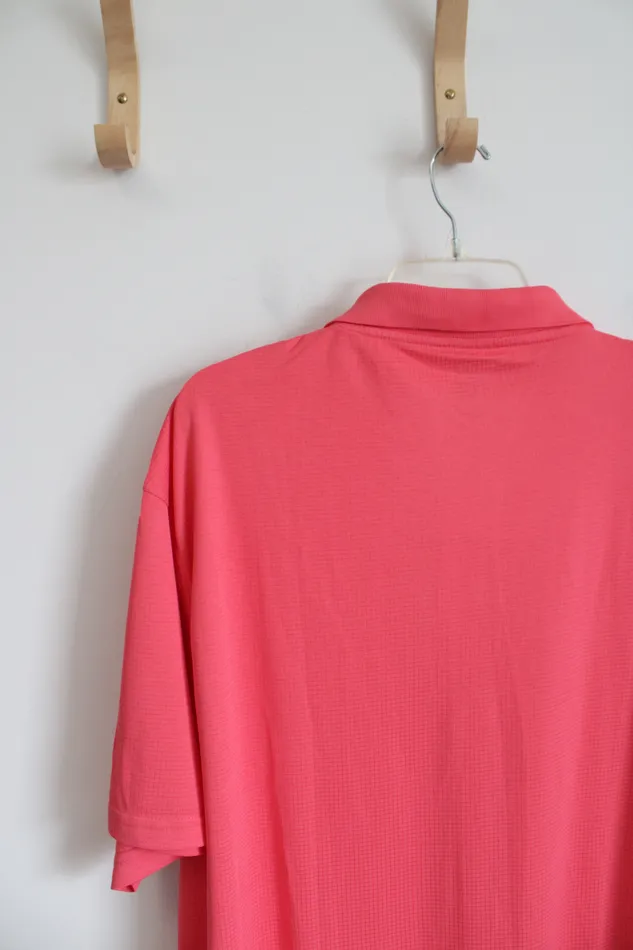 NEW Architect Golf Performance Salmon Pink Polo Shirt XXL Architect Earrings