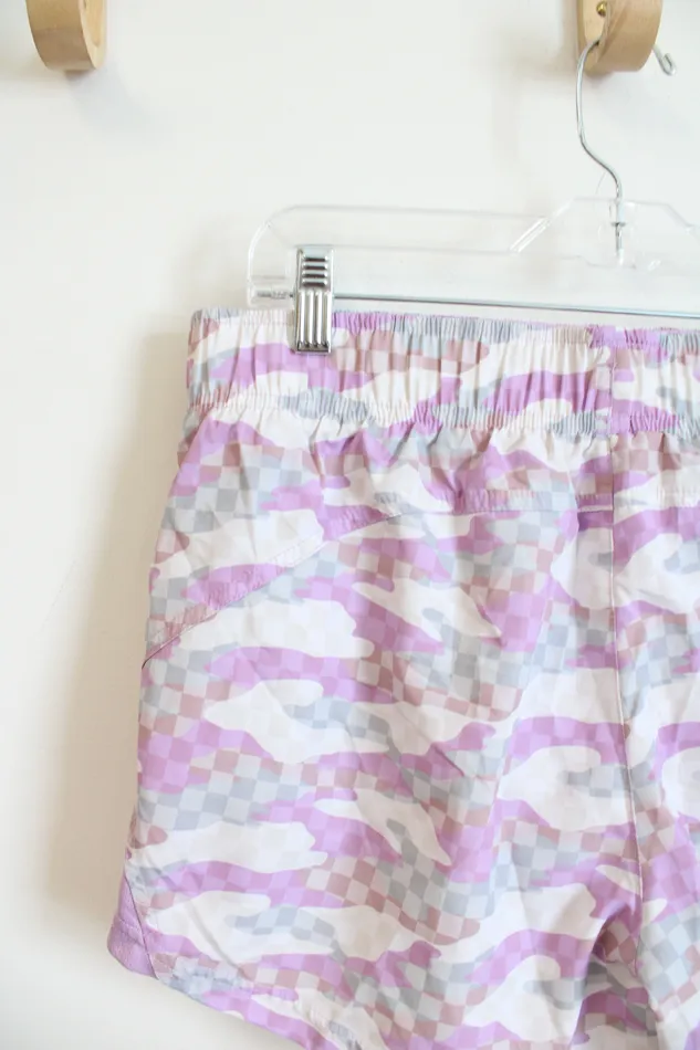 NEW Athletic Works Purple Patterned Athletic Shorts M Athletic Works Earrings