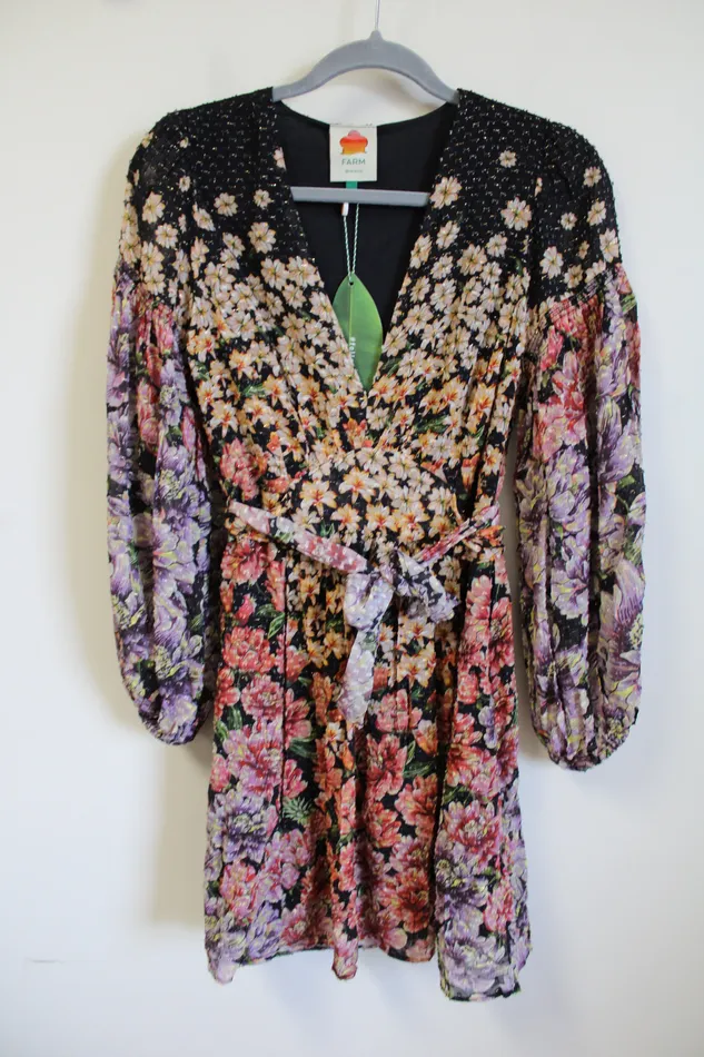 NEW Farm Rio Rainbow Garden Dress S Farm Rio Necklaces