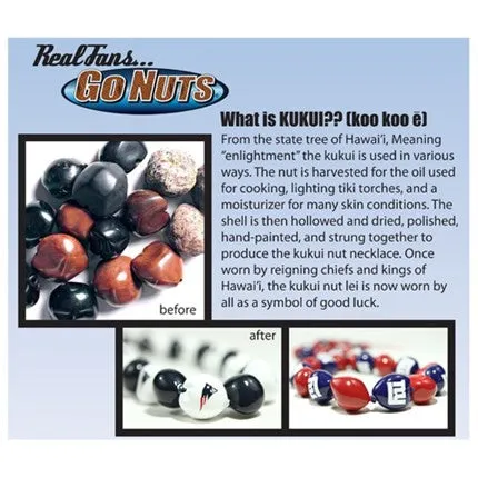 NFL New England Patriot Kukui Nut Lei STYLEPASIFIKA Earrings