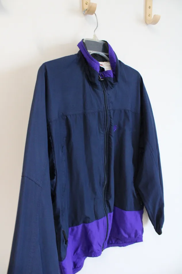 Nike Navy Purple Windbreaker Jacket M 1012 Nike Earrings