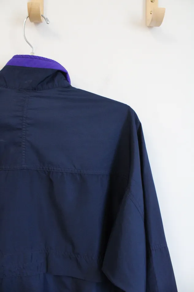 Nike Navy Purple Windbreaker Jacket M 1012 Nike Earrings