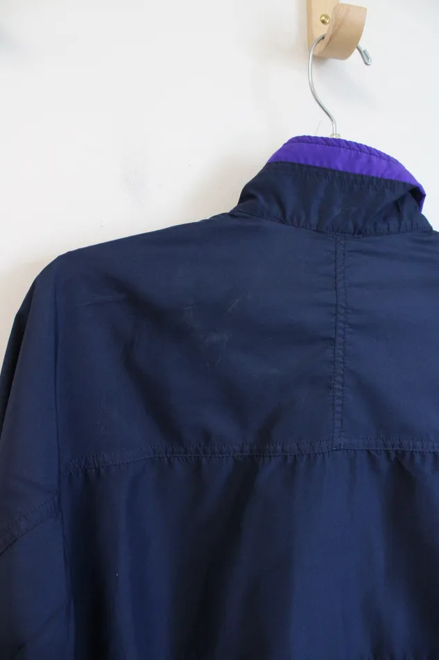 Nike Navy Purple Windbreaker Jacket M 1012 Nike Earrings