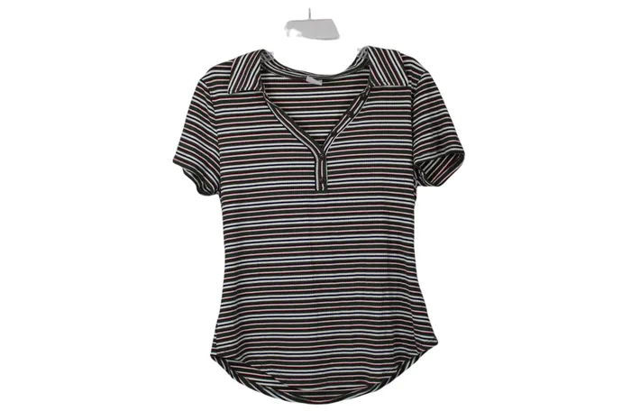 No Boundaries Green Striped shirt XL No Boundaries Earrings