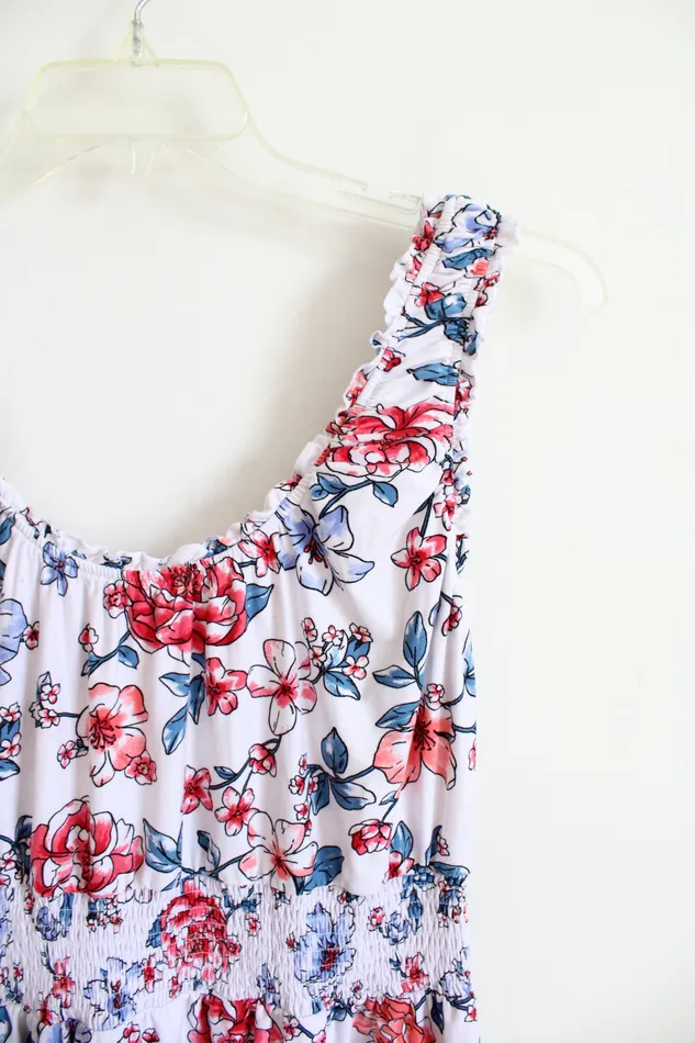No Boundaries Rings No Boundaries Red White Blue Floral Dress XL