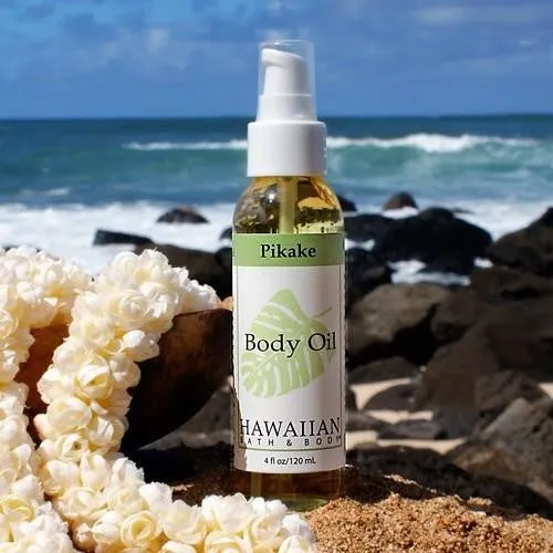 NORTHSHORESOAP Earrings Hawaiian Bath Body Pikake Body Oil 2 oz