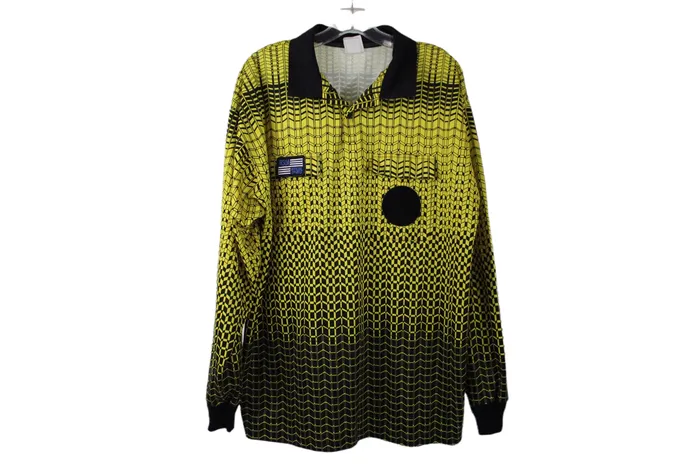 Official Sport Black Yellow Long Sleeved Polo XL Official Sports Rings