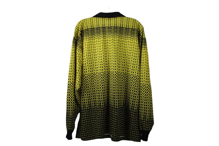 Official Sport Black Yellow Long Sleeved Polo XL Official Sports Rings