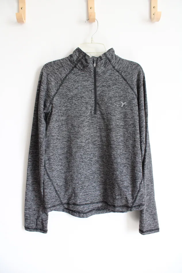 Old Navy Active Black Gray Striped Quarter Zip Athletic Sweatshirt XL 14 Old Navy Rings Old Navy Active Black Gray Striped Quarter Zip Athletic Sweatshirt XL 14 Old Navy Rings