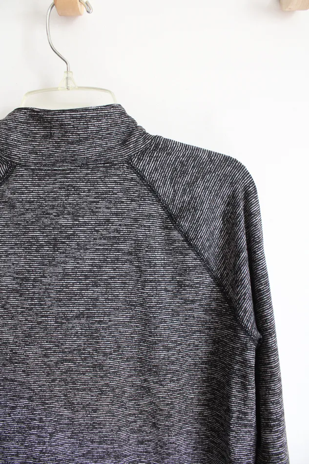 Old Navy Active Black Gray Striped Quarter Zip Athletic Sweatshirt XL 14 Old Navy Rings