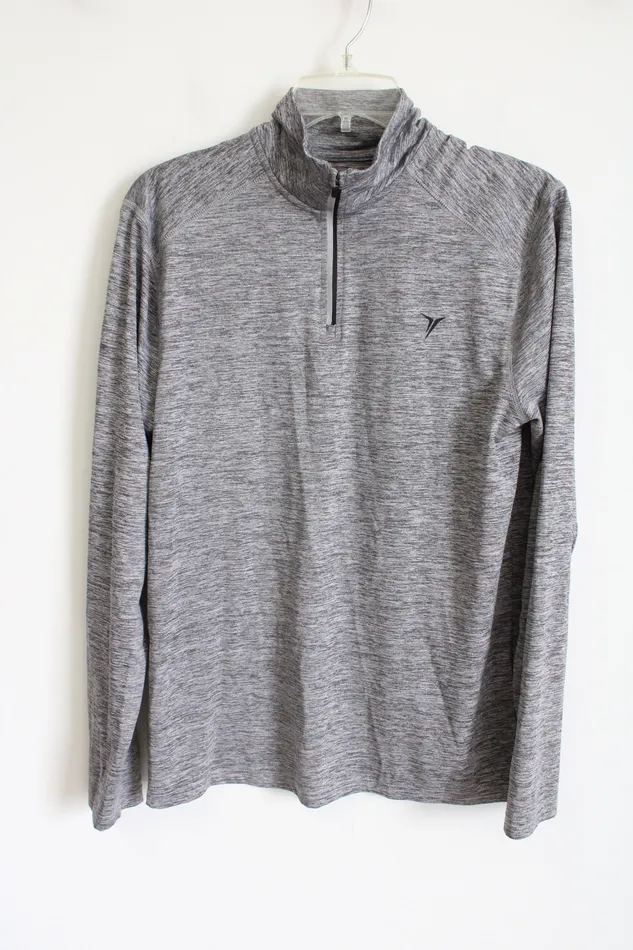 Old Navy Active GoDry Quarter Zip Gray Pullover S Old Navy Earrings