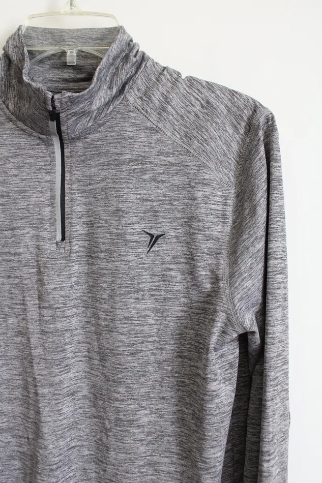 Old Navy Active GoDry Quarter Zip Gray Pullover S Old Navy Earrings