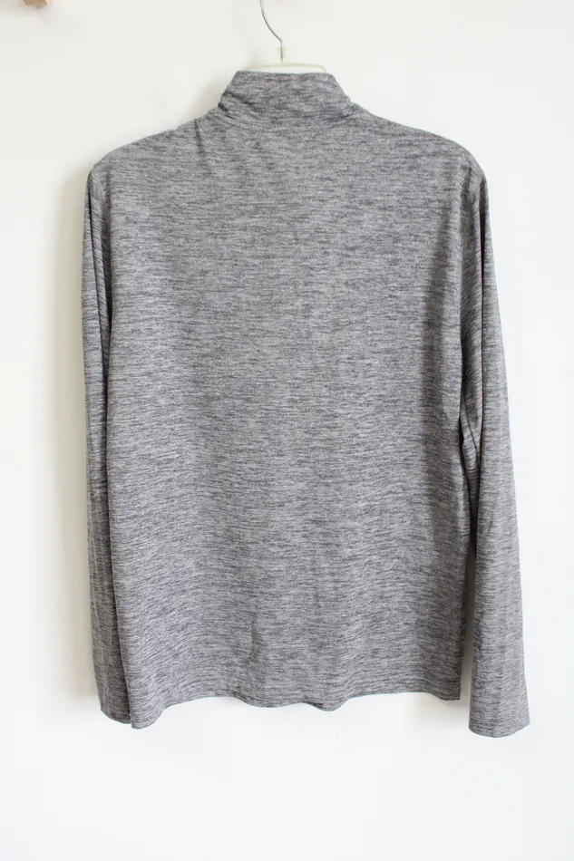 Old Navy Active GoDry Quarter Zip Gray Pullover S Old Navy Earrings