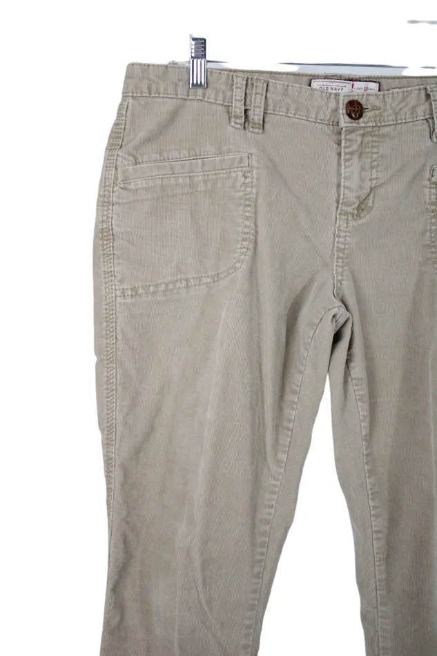 Old Navy Earrings Old Navy Stretch Lowest Rise Tan Corduroy Pant 12