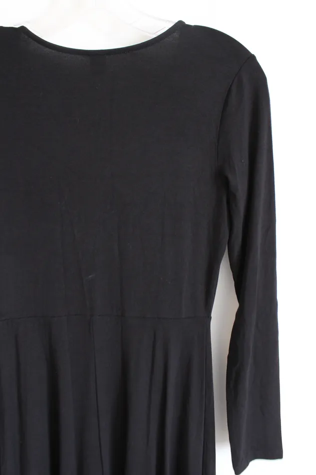 Old Navy Rings Old Navy Black Long Sleeved Wrap Dress XS