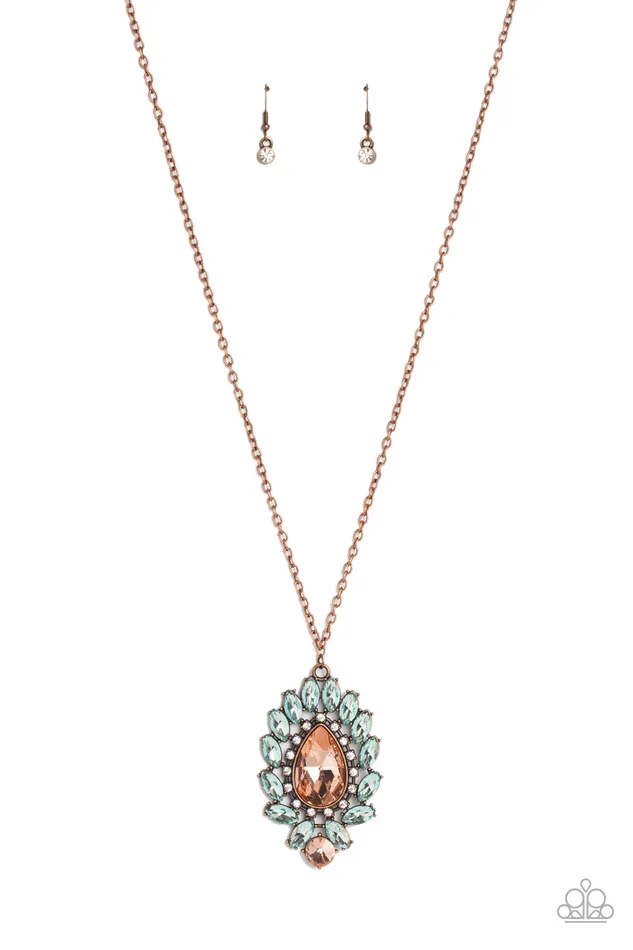 Over the TEARDROP Copper Paparazzi Accessories Earrings