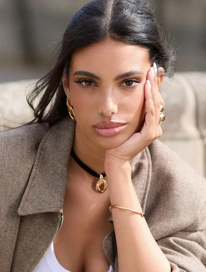 PALAIS BROWN VELVET NECKLACE Maison Dore Necklaces